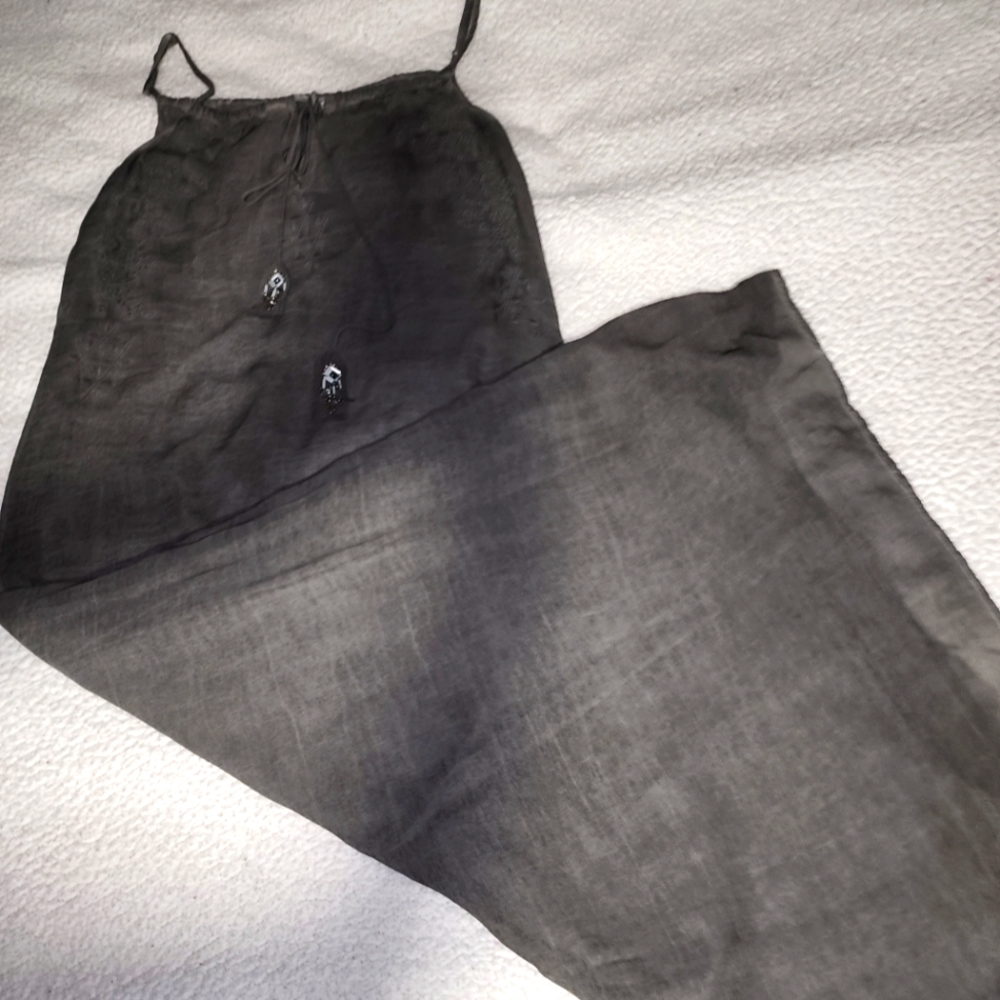 Gorgeous Boho Chic Slate Grey Colored Maxi Dress Small - Picture 5 of 16